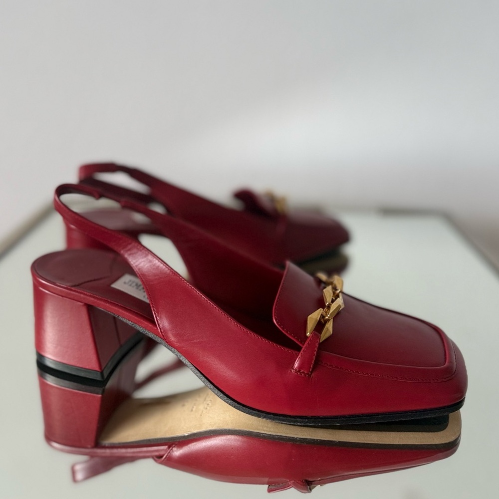 New Jimmy Choo Diamond Tilda 45 patent leather slingback pumps $925 41 - Picture 11 of 13